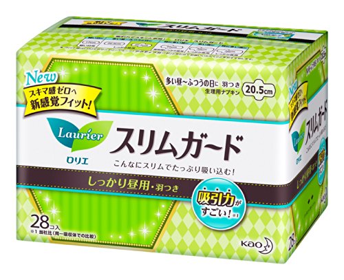 Kao Laurier Slim Guard Day Use With Wings 20.5Cm * 28 Pieces