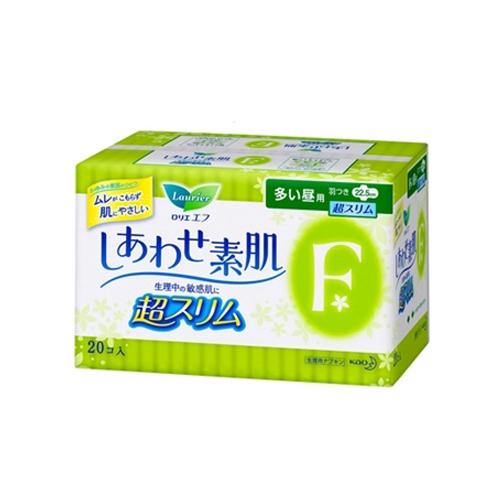 Kao Laurier F Ultra Gentle Daily Slim Wing Sanitary Napkin 22.5Cm * 20Pcs