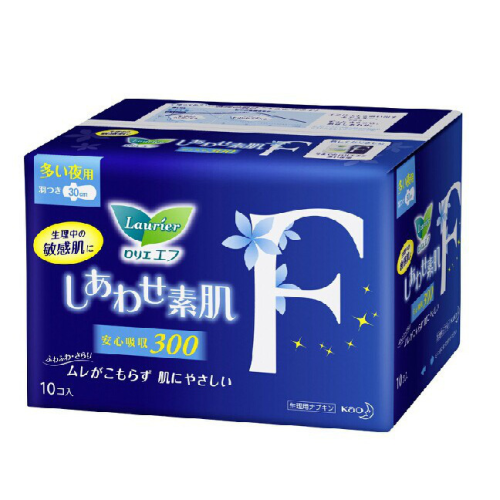 Kao Laurier Sanitary Napkin With Wings 30Cm 10 Pieces