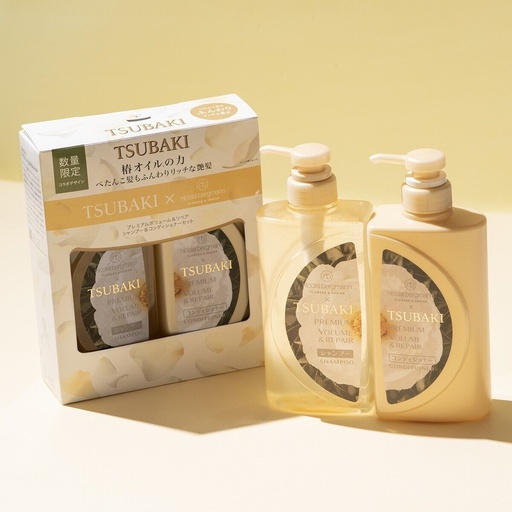 [526361] Shiseido Tsubaki Premium Shampoo + Conditioner 490Ml Nicolai Bergmann Set